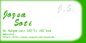 jozsa soti business card
